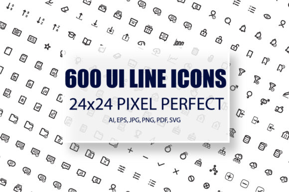 600 UI Line Icons Pack: Graphics Review