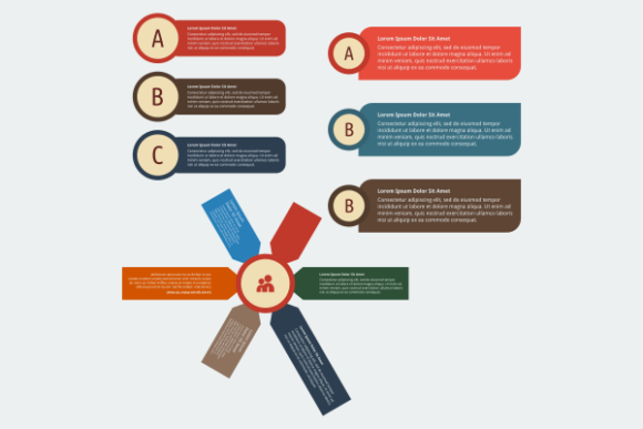 Branched and Bullet Graphics for Editorial Infographics