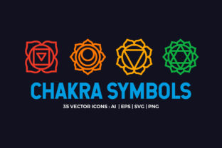 Chakra Symbols Set Spiritual Vector: Icons & Graphics Review
