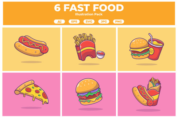 Fast Food Illustration Collection: Graphics Review