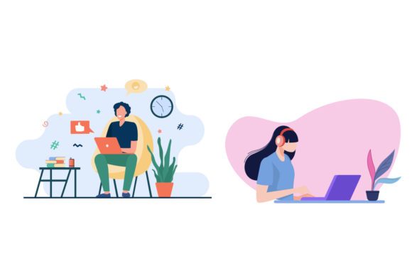 Flat Illustration Bundle-10: Graphics for Editorial Use