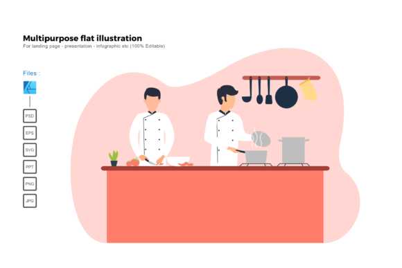 Flat Illustration Cooking: Graphics & Illustrations Review