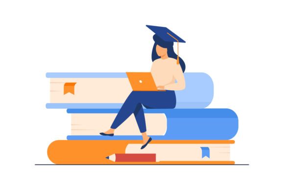 Flat Illustration People Are Studying-3 Review