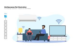 Flat Illustration Smart Home: Graphics & Illustrations Review