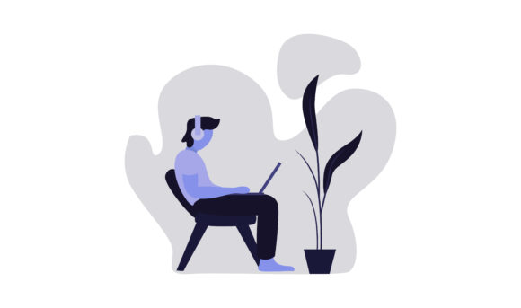 Flat Illustration Stay at Home Graphics Review