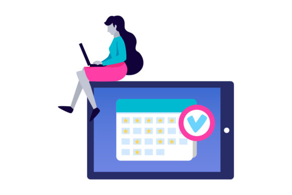 Flat Illustration Work from Home-09: Graphics Review
