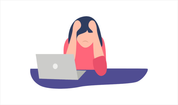 Flat Illustration Working with Deadline Graphics Review