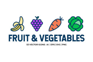 Fruit and Vegetables Icon Set: Graphics Review