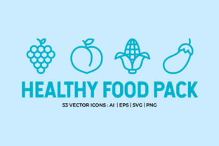 Healthy Food Line Icons: Editorial Graphics Review