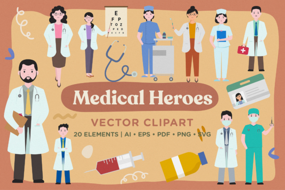 Medical Heroes Vector Clipart Pack Review