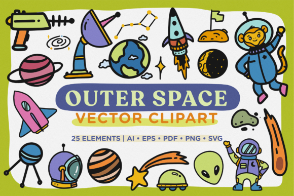 Outer Space Vector Clipart: Graphics & Illustrations Review