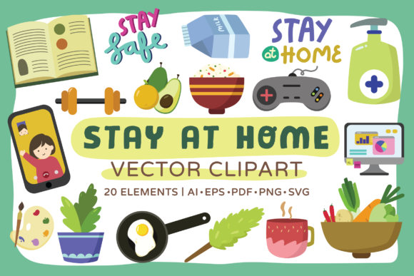 Stay at Home Vector Clipart Pack: Graphics & Illustrations Review