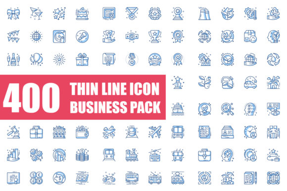 Thin Line Icons Business Pack: Graphics Review