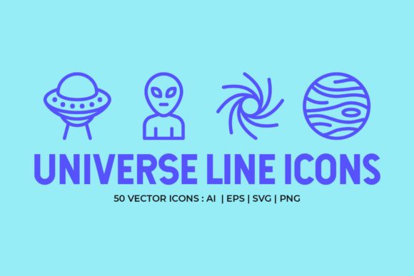 Universe Line Icons: Graphics for Crafters